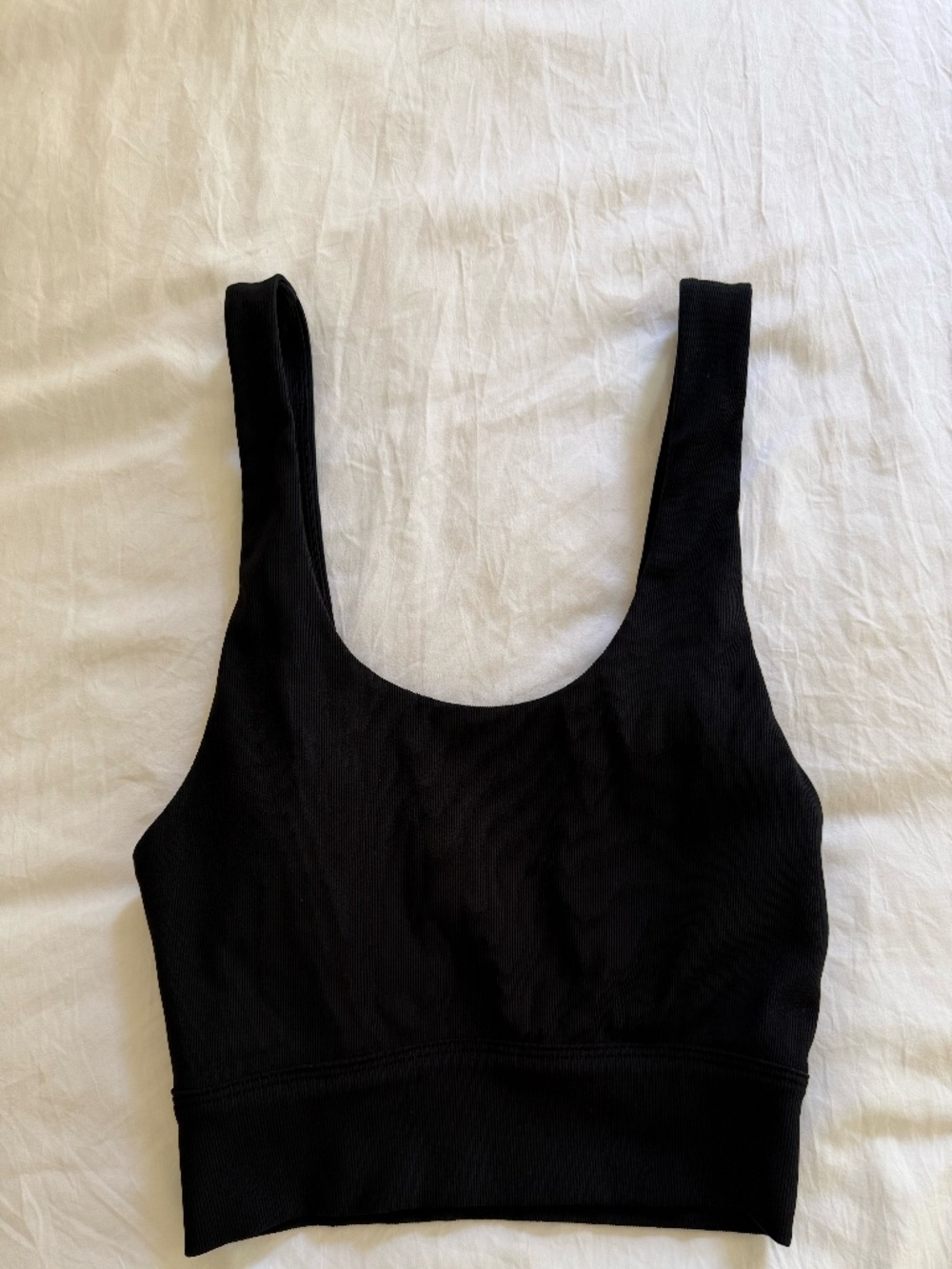 WILO Black Ribbed Sports Bra Size Small 🖤